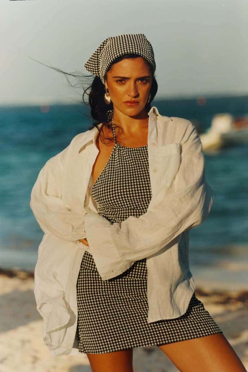 hunza g gingham bikinis luna blaise swimsuit girl sea body