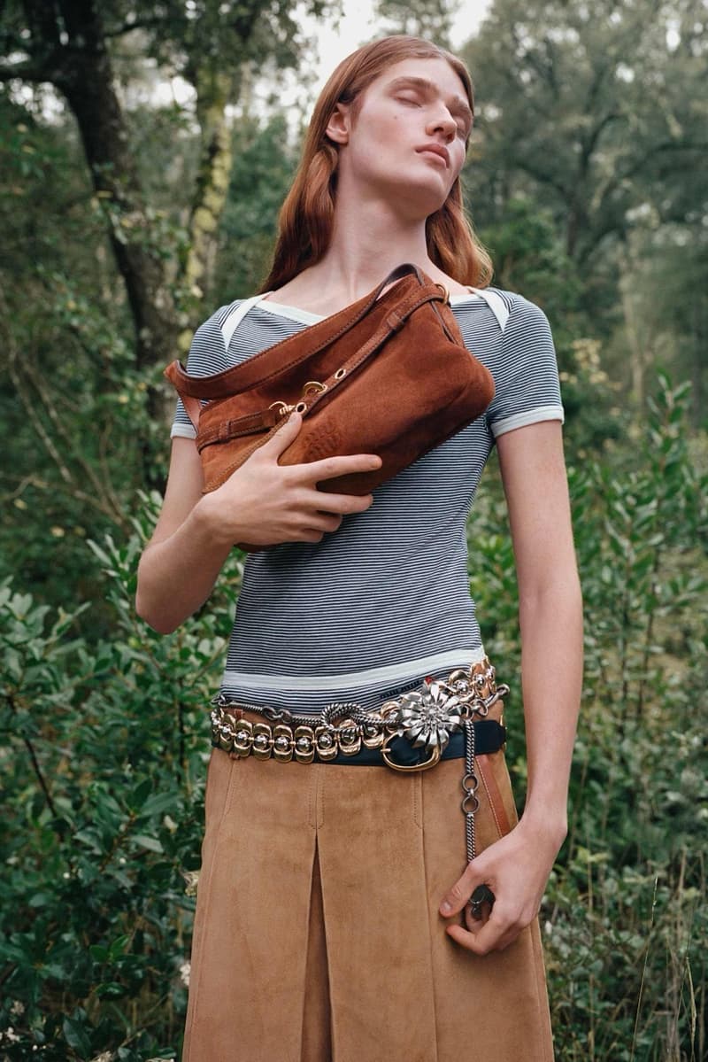 miu miu diana silvers bags outside grass 