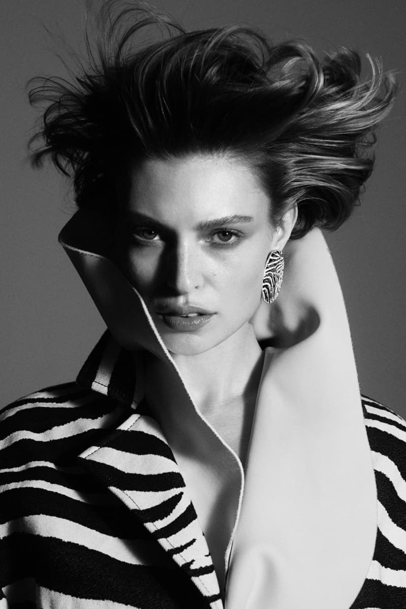 schiaparelli woman naked body slouchy leather bag yellow brown