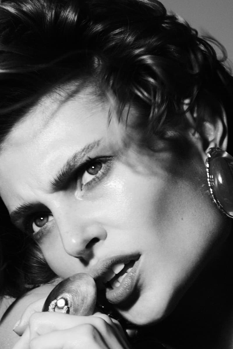 schiaparelli woman naked body slouchy leather bag yellow brown