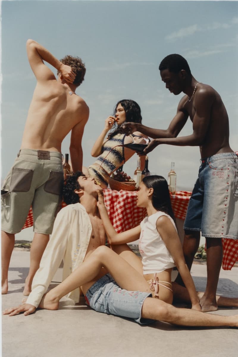 nude project spain beach girls bikini couples kissing graphic tshirt mini shorts