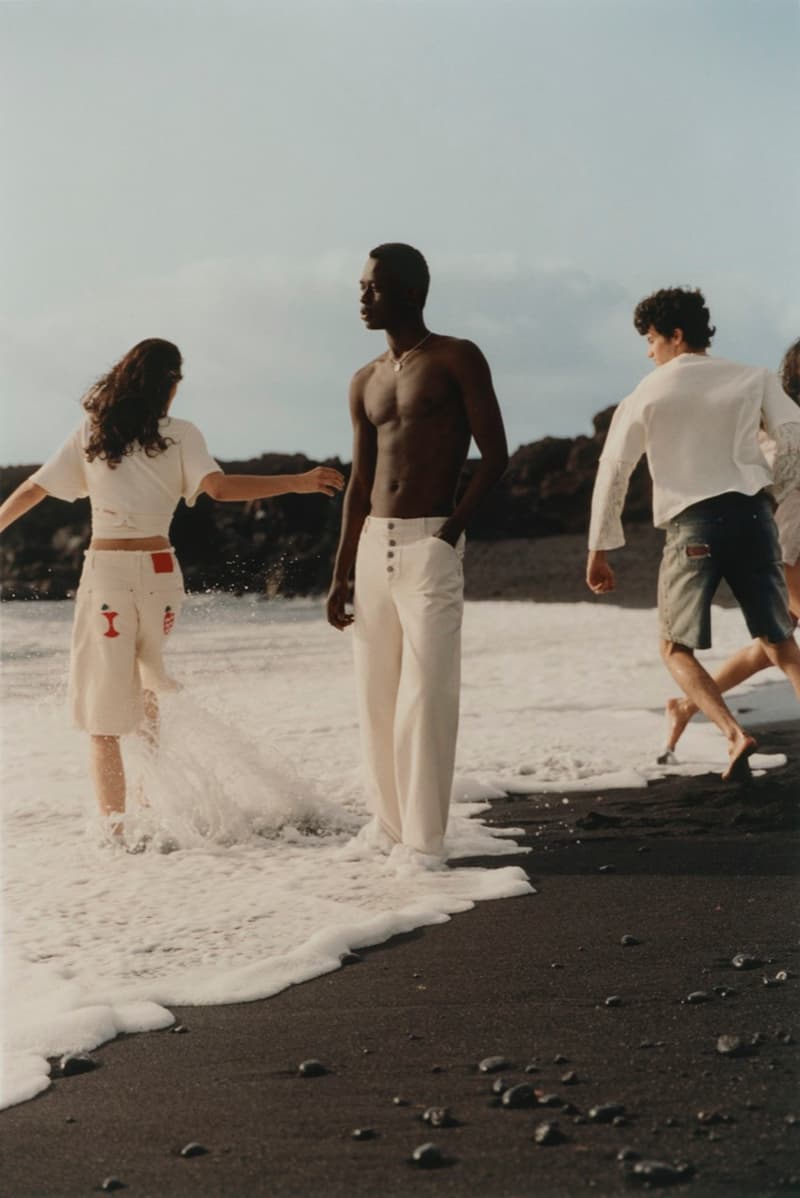 nude project spain beach girls bikini couples kissing graphic tshirt mini shorts