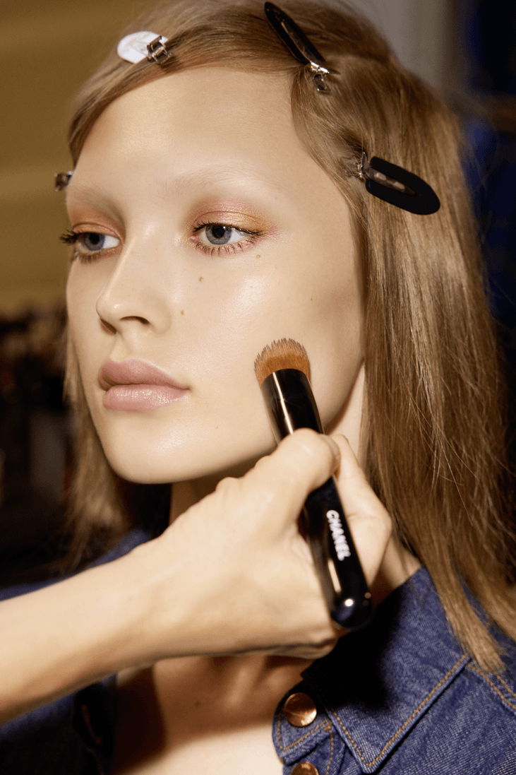 two women getting their makeup done, chanel beauty, makeup, skincare, nails