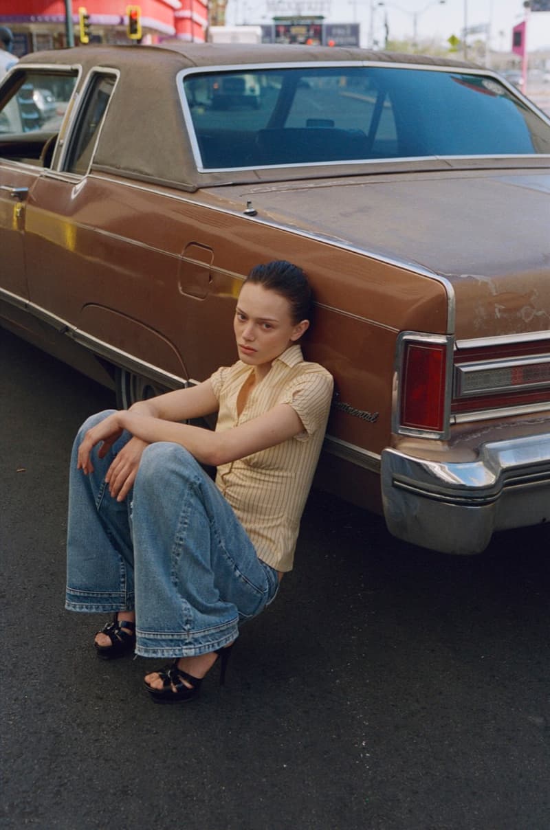 with jean wild card denim jeans motorbike girl laying down holiday travel