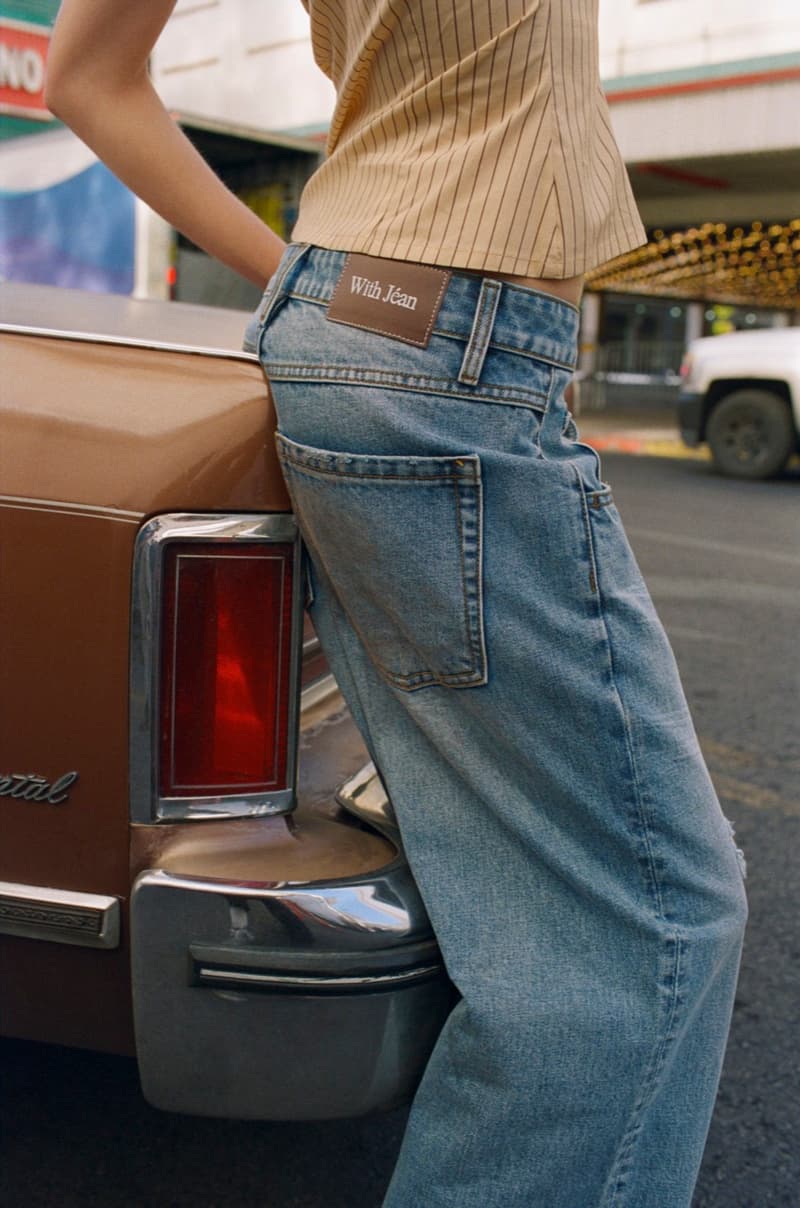 with jean wild card denim jeans motorbike girl laying down holiday travel