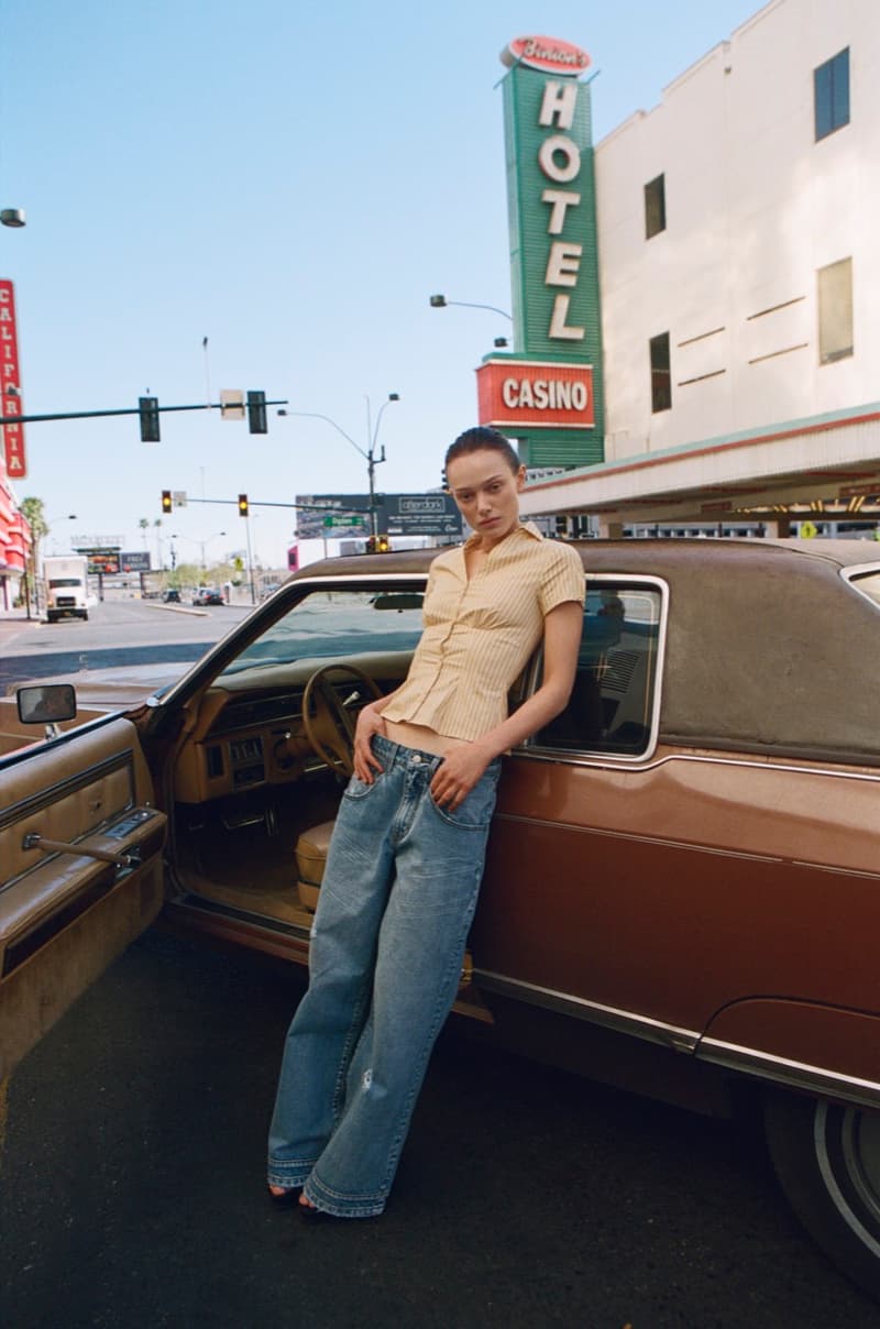 with jean wild card denim jeans motorbike girl laying down holiday travel