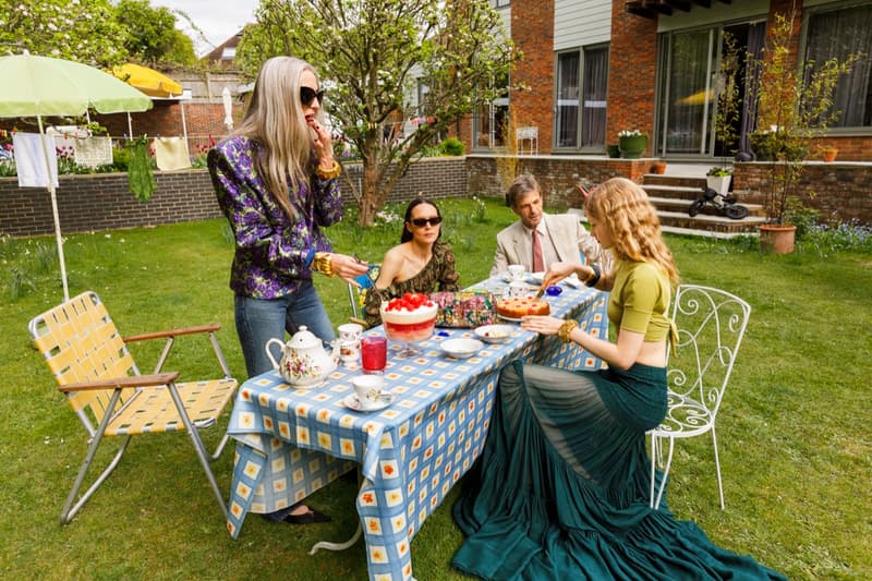 saint laurent summer picnic beach food jam toast ysl logo bags dogs sunglasses