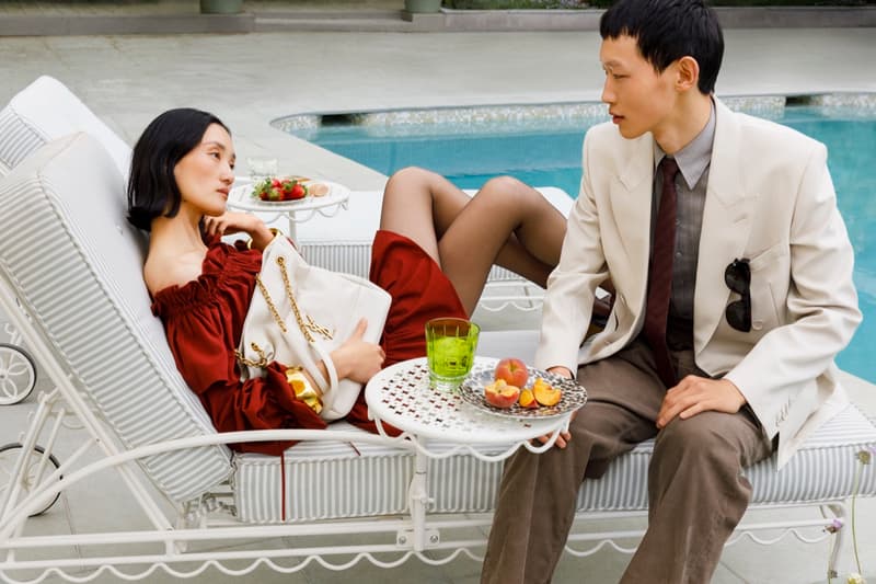 saint laurent summer picnic beach food jam toast ysl logo bags dogs sunglasses