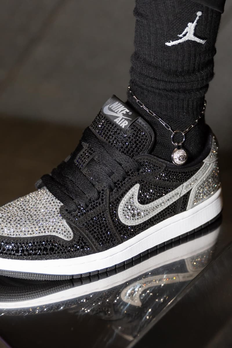 swarovski nike air jordan 1 retro og diamantes crystals sneakers