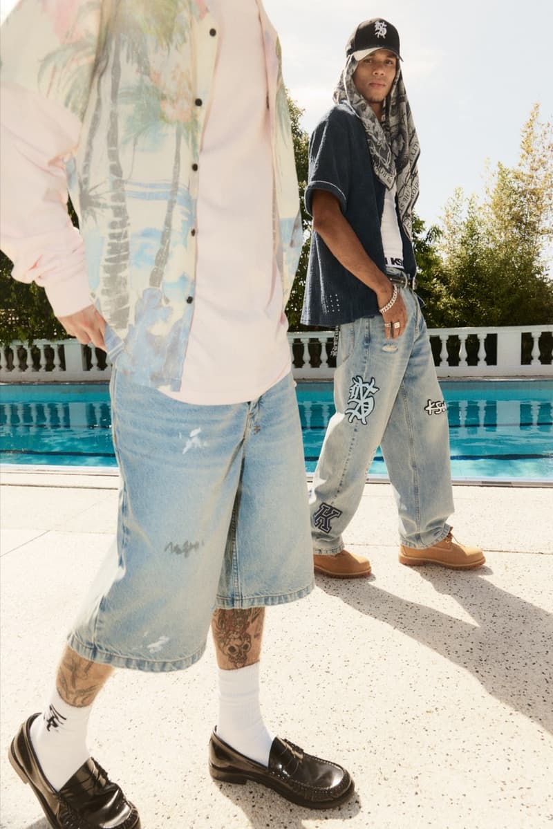 ksubi pre fall campaign denim pool summer crop tops girls hot pants shorts