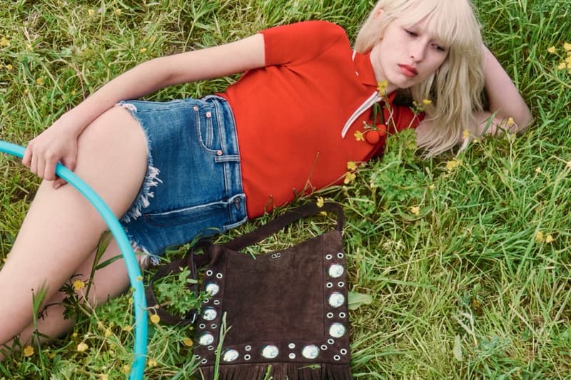 valentino nellcote designer bag denim hotpants shorts woman body legs