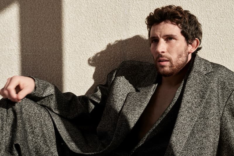 loewe greta lee draped dress puzzle bag woman lying down actor