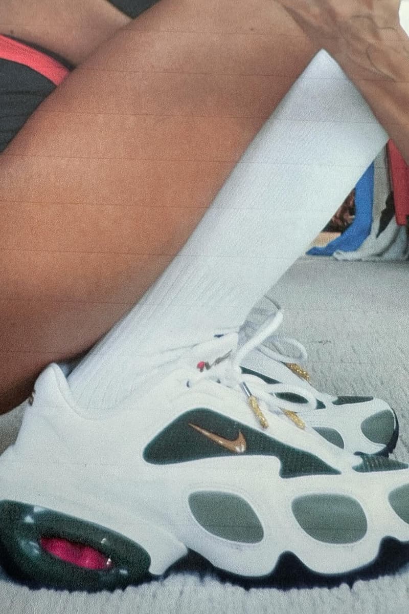 veneda carter nike white sneakers swoosh bags woman girl legs 