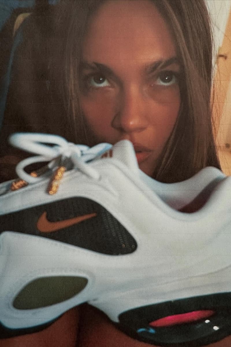 veneda carter nike white sneakers swoosh bags woman girl legs 