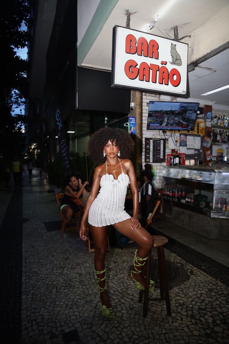 farrueche brazil swimwear tiny bikini top woman body sea crochet lime green