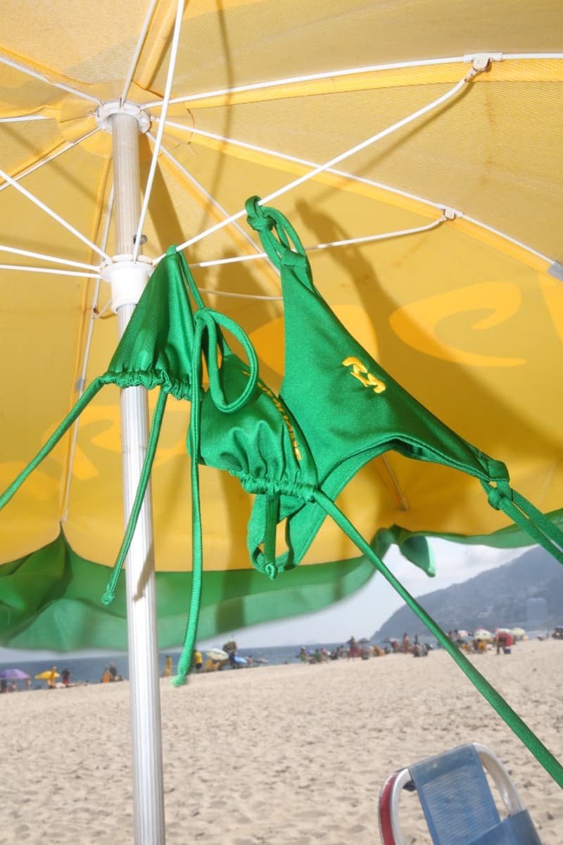 farrueche brazil swimwear tiny bikini top woman body sea crochet lime green