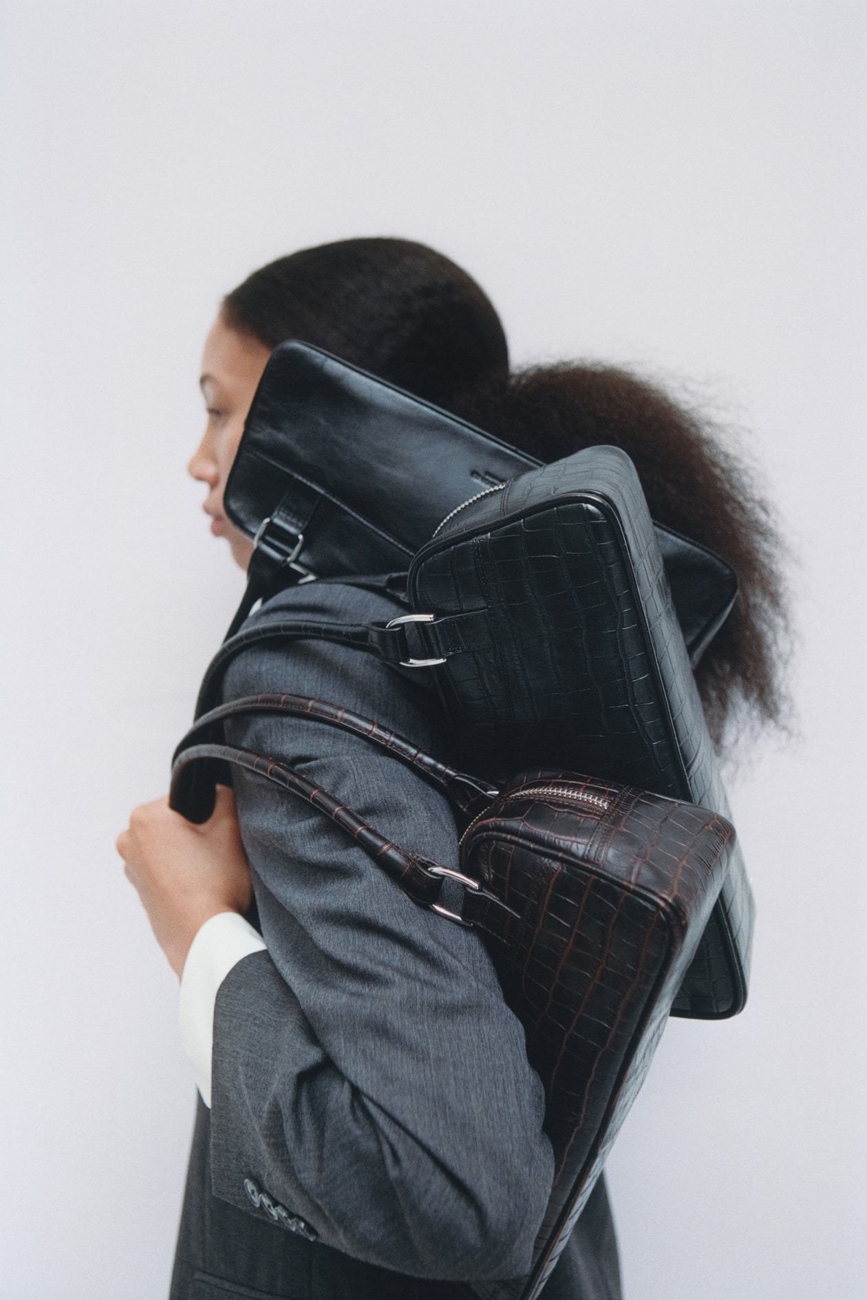 acne studios, charli xcx, bowling bag, curved shape, leather bag, pink, red
