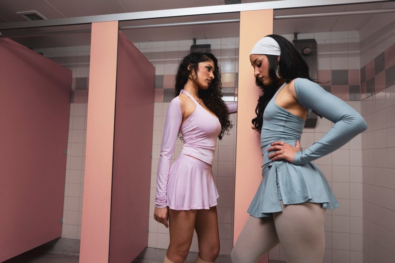 mahila intimates, london brand, girls, movement, pink, blue, mini skorts, activewear, cropped