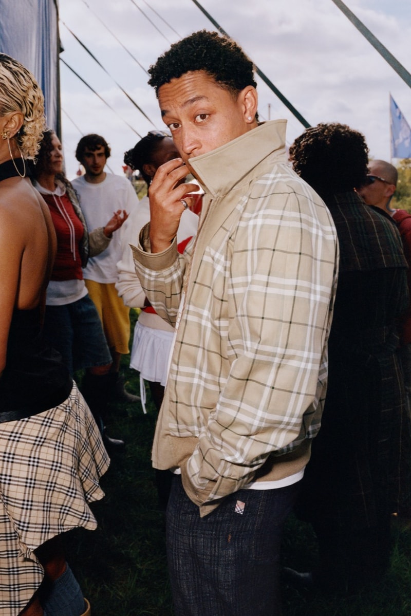 burberry, check, alexa chung, festivals, camping, music, cara delevingne, liam gallagher, models
