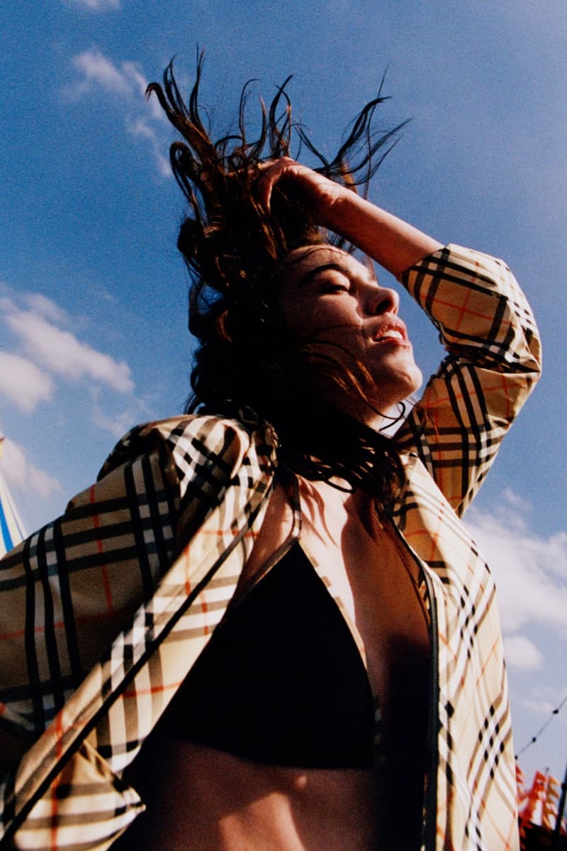 burberry, check, alexa chung, festivals, camping, music, cara delevingne, liam gallagher, models