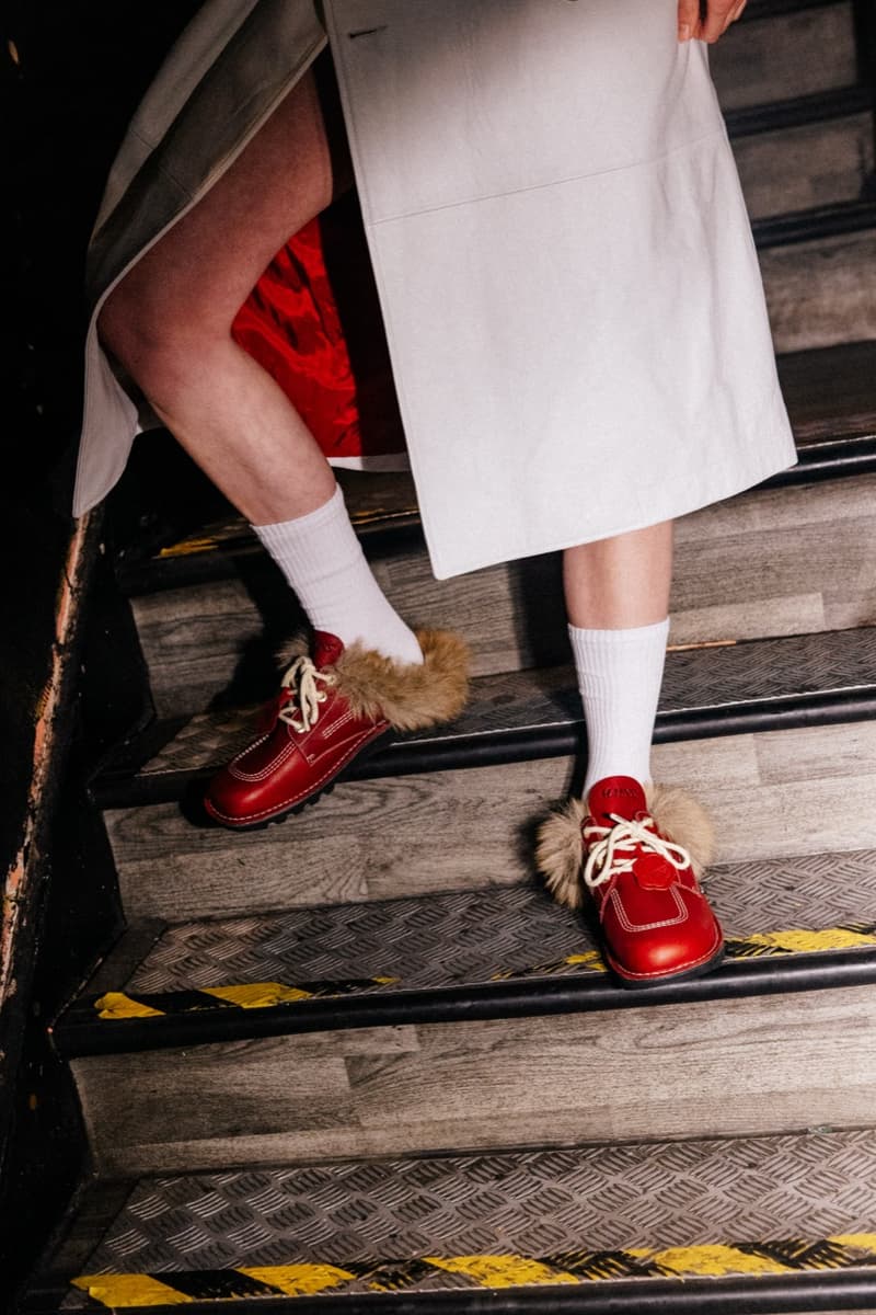 mains, skepta, kickers, footwear, furry mule, red shoe, hi top boots