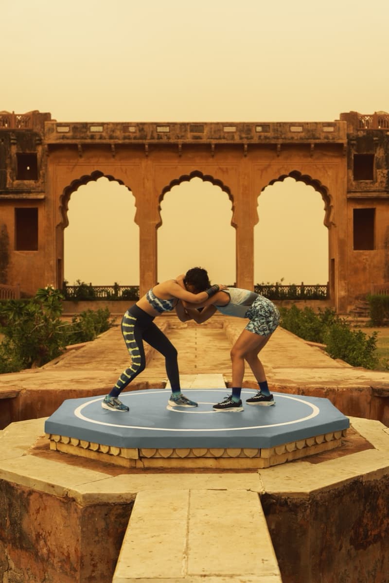 nike, sneakers, sports clothing, apparel, indian heritage, embroidery, brown models