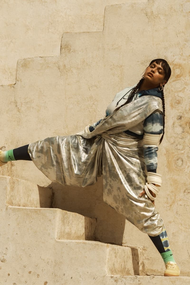 nike, sneakers, sports clothing, apparel, indian heritage, embroidery, brown models