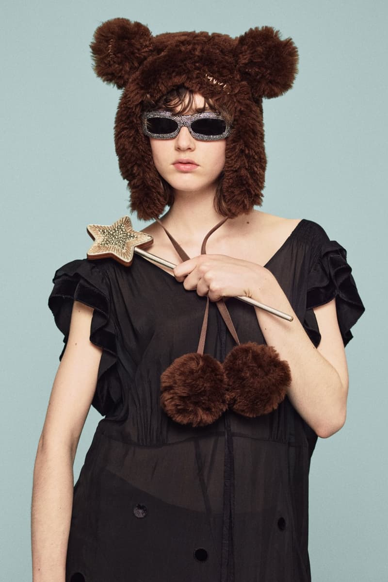 coach, stuart vevers, animal ears, bunny, plush charms, tiger stripe sneakers, sheer mesh top