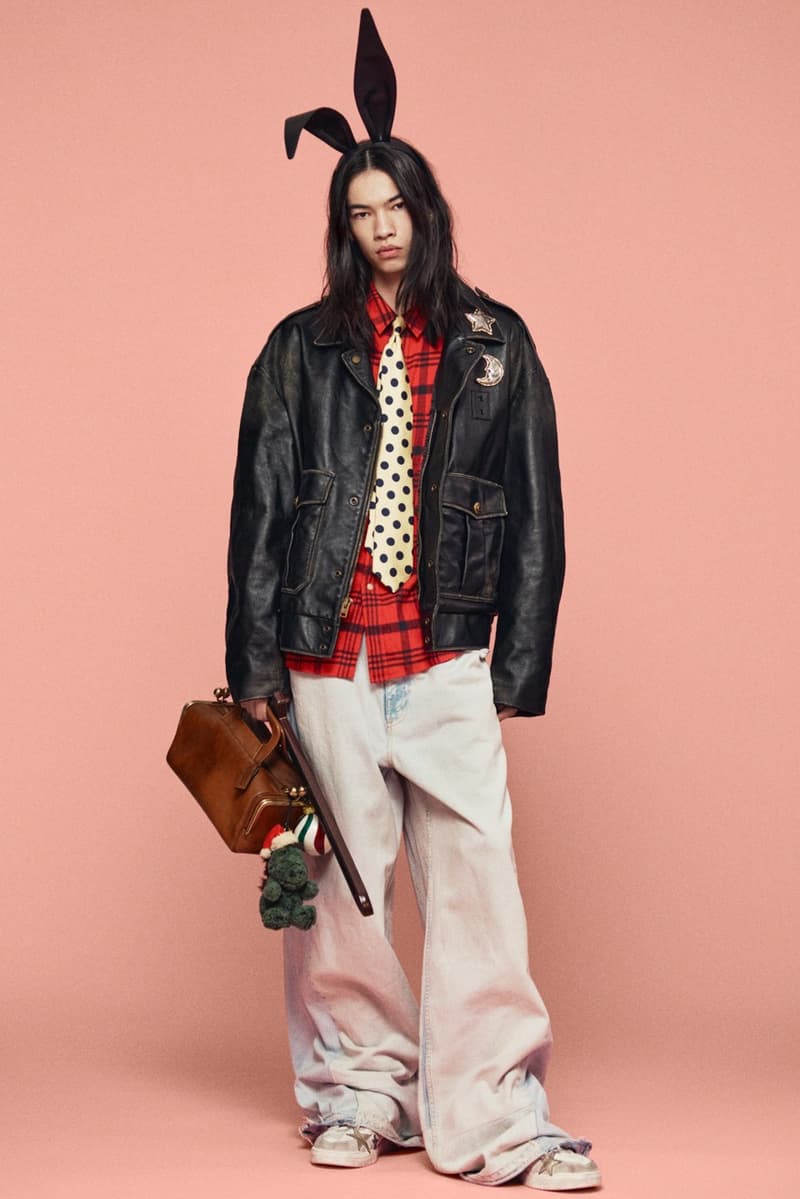 coach, stuart vevers, animal ears, bunny, plush charms, tiger stripe sneakers, sheer mesh top