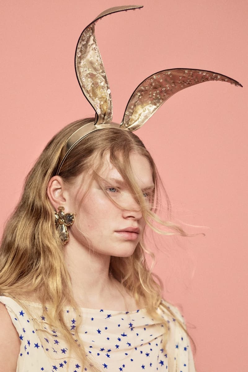 coach, stuart vevers, animal ears, bunny, plush charms, tiger stripe sneakers, sheer mesh top