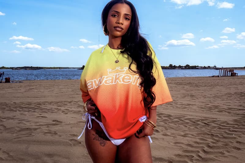 awake ny, summer campaign, woman, bikinis, swimwear, beach, food