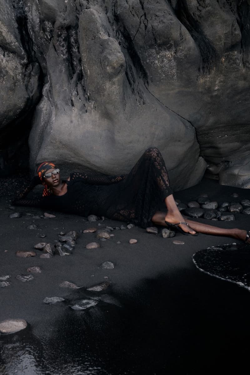 blumarine, resort, david koma, models, laying down, beach, swimwear, bikinis