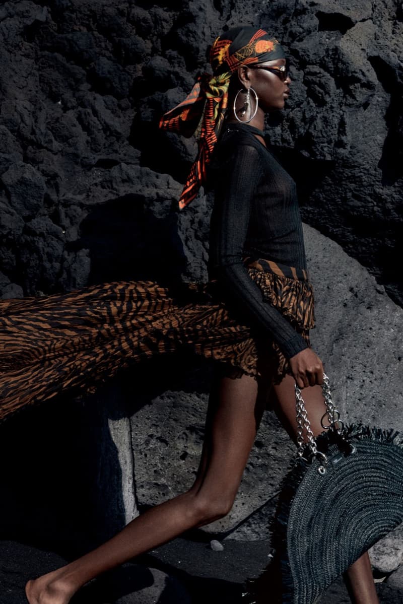 blumarine, resort, david koma, models, laying down, beach, swimwear, bikinis