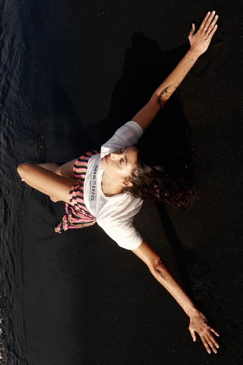 blumarine, resort, david koma, models, laying down, beach, swimwear, bikinis