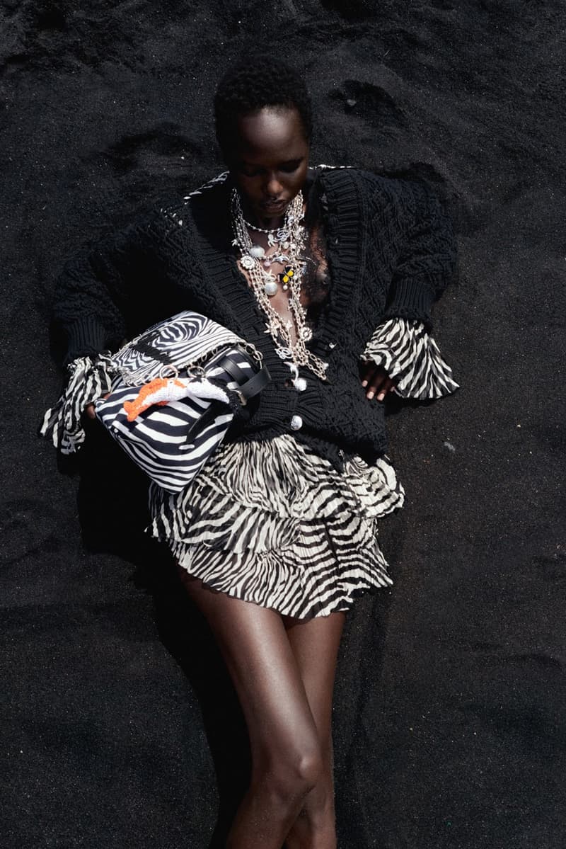 blumarine, resort, david koma, models, laying down, beach, swimwear, bikinis