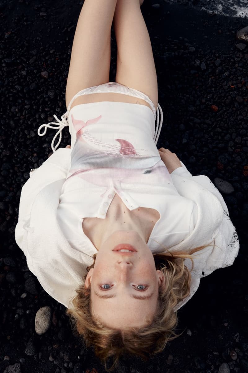 blumarine, resort, david koma, models, laying down, beach, swimwear, bikinis