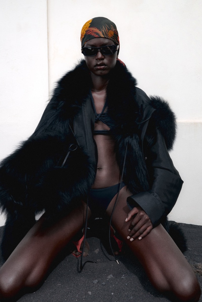 blumarine, resort, david koma, models, laying down, beach, swimwear, bikinis