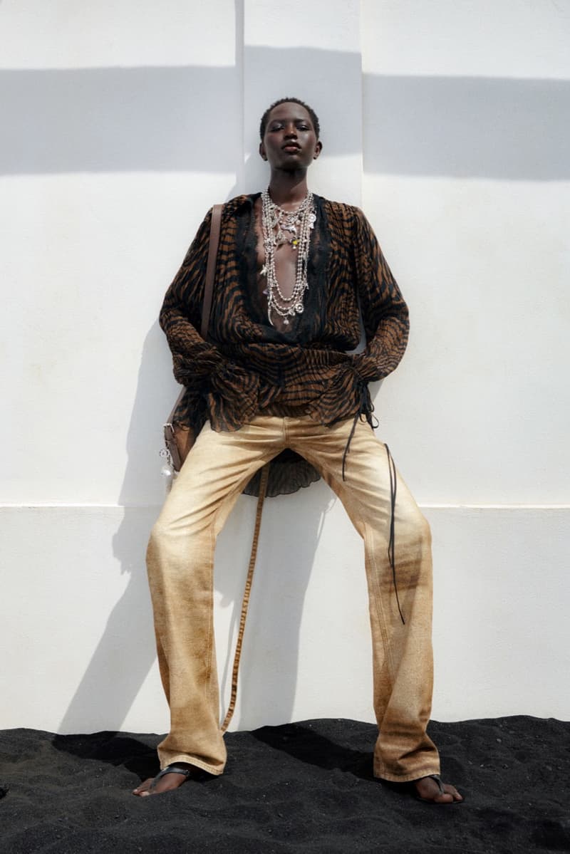 blumarine, resort, david koma, models, laying down, beach, swimwear, bikinis