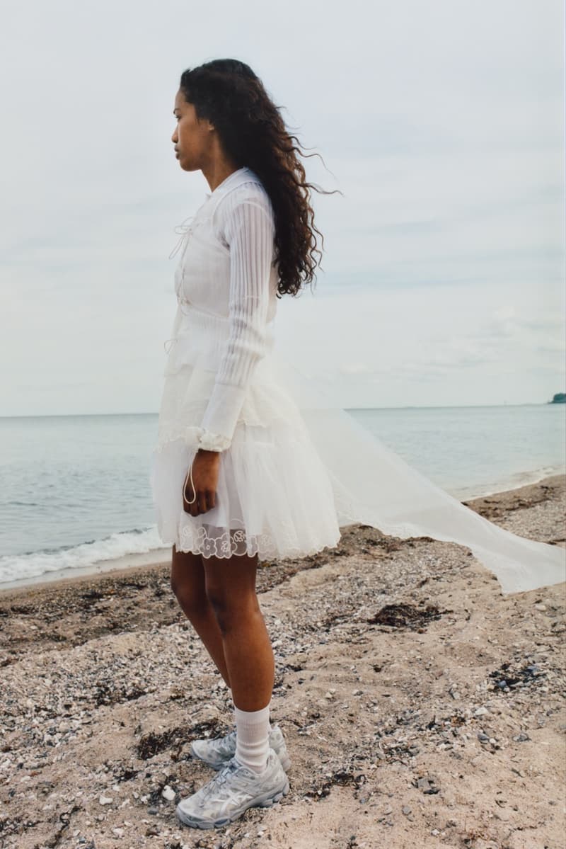 cecilie bahnsen, asics, sneakers, tulle dresses, girls, beach, water, sea