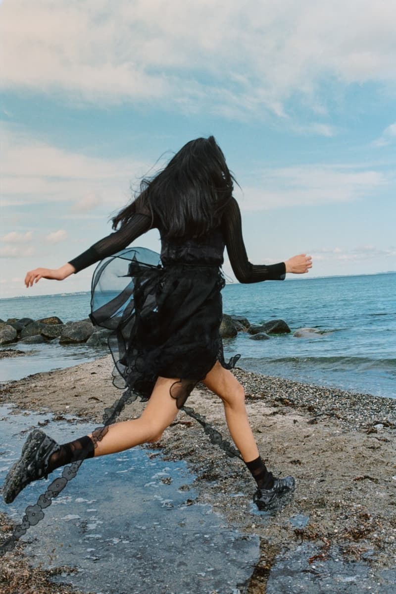 cecilie bahnsen, asics, sneakers, tulle dresses, girls, beach, water, sea