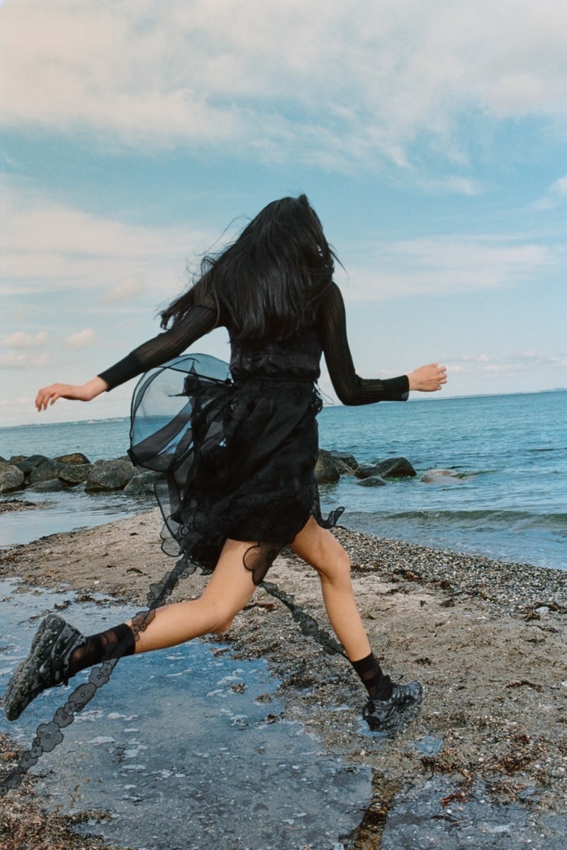 cecilie bahnsen, asics, sneakers, tulle dresses, girls, beach, water, sea