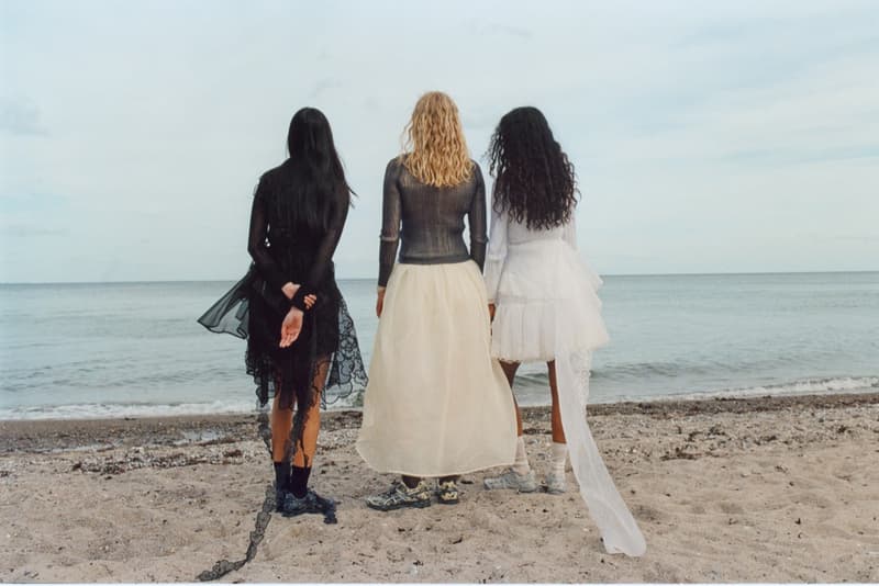 cecilie bahnsen, asics, sneakers, tulle dresses, girls, beach, water, sea