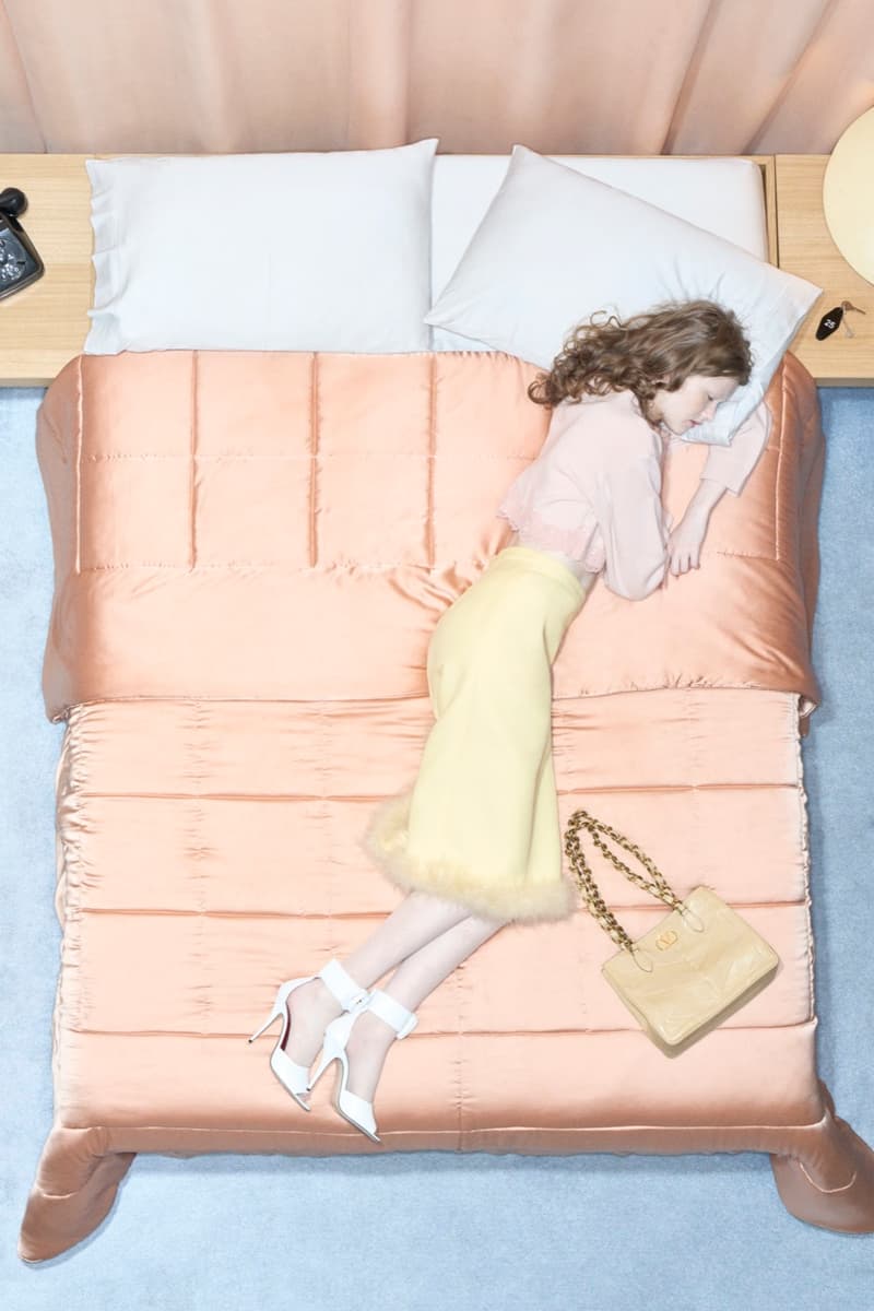 valentino, bed, models, necklaces, women, men, lying down, alessandro michele