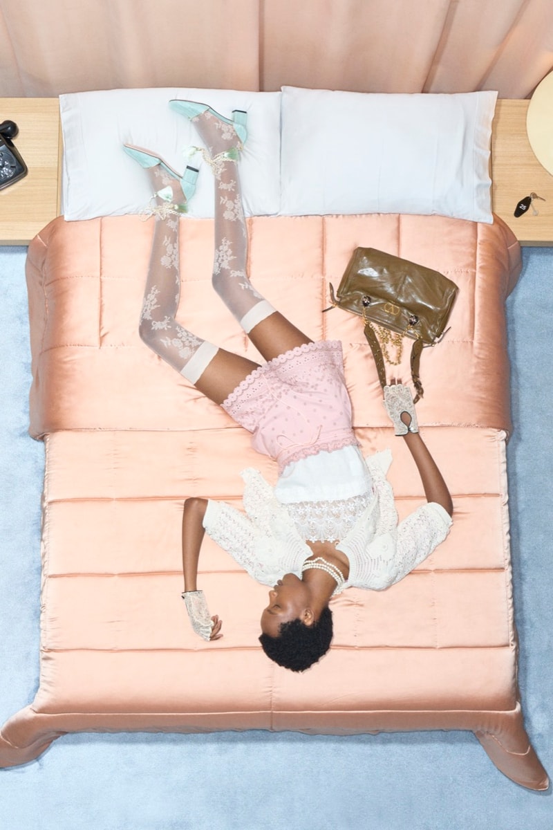 valentino, bed, models, necklaces, women, men, lying down, alessandro michele