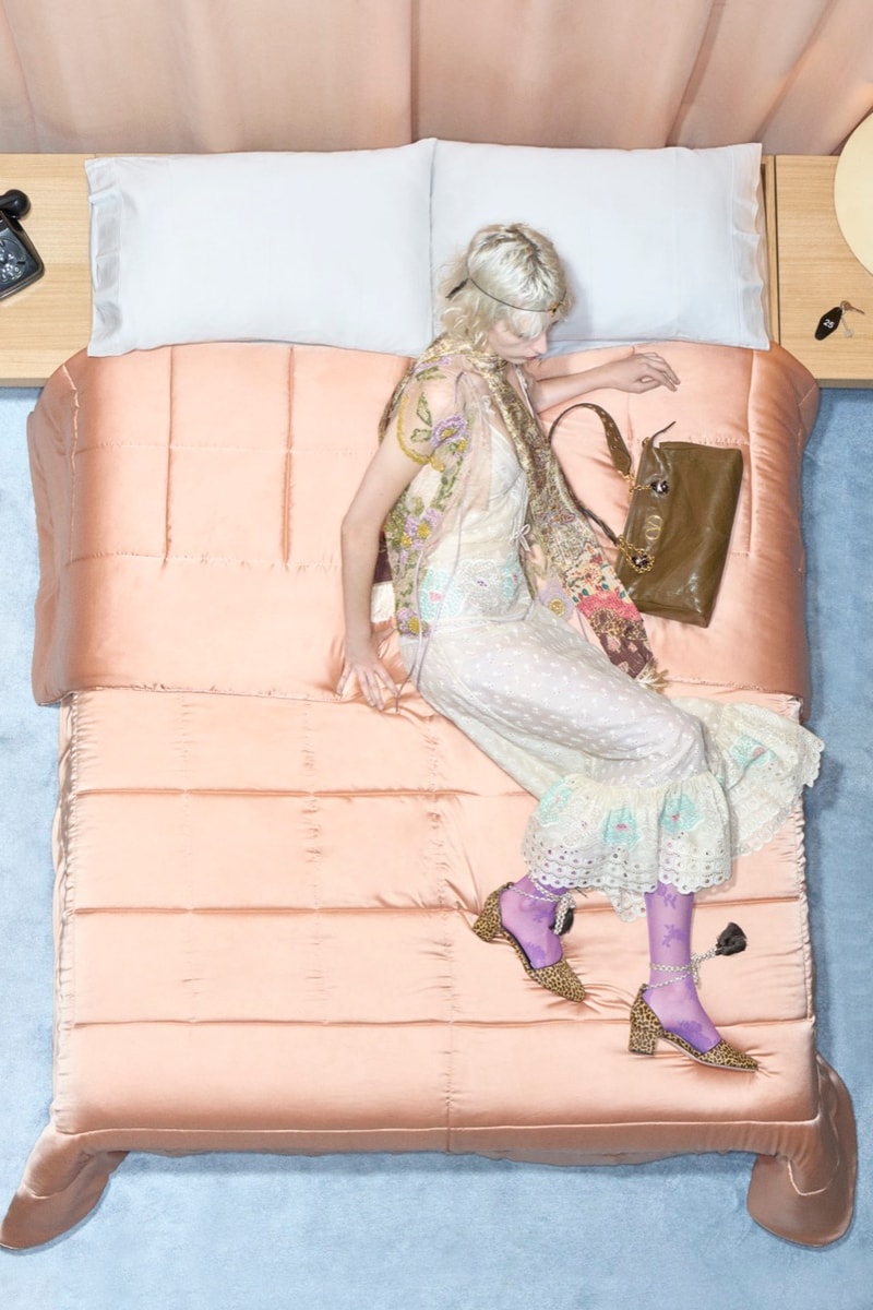 valentino, bed, models, necklaces, women, men, lying down, alessandro michele