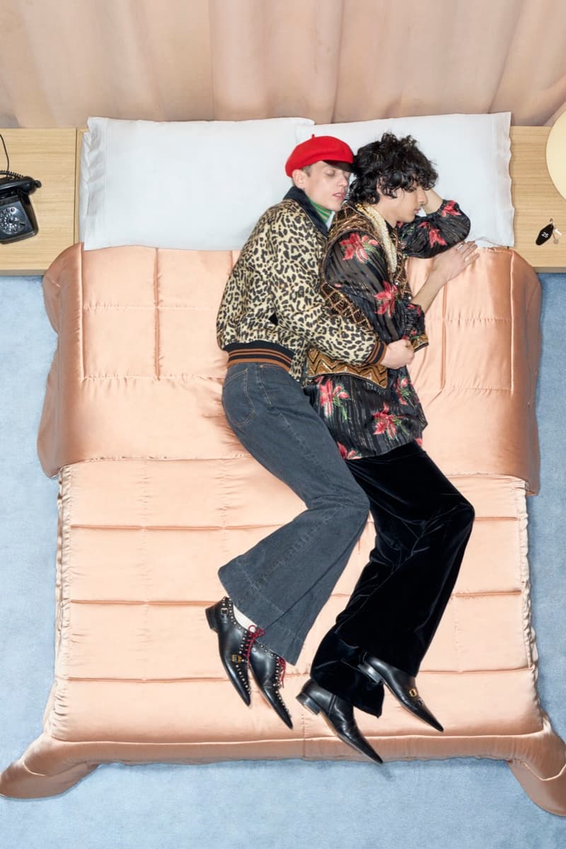 valentino, bed, models, necklaces, women, men, lying down, alessandro michele