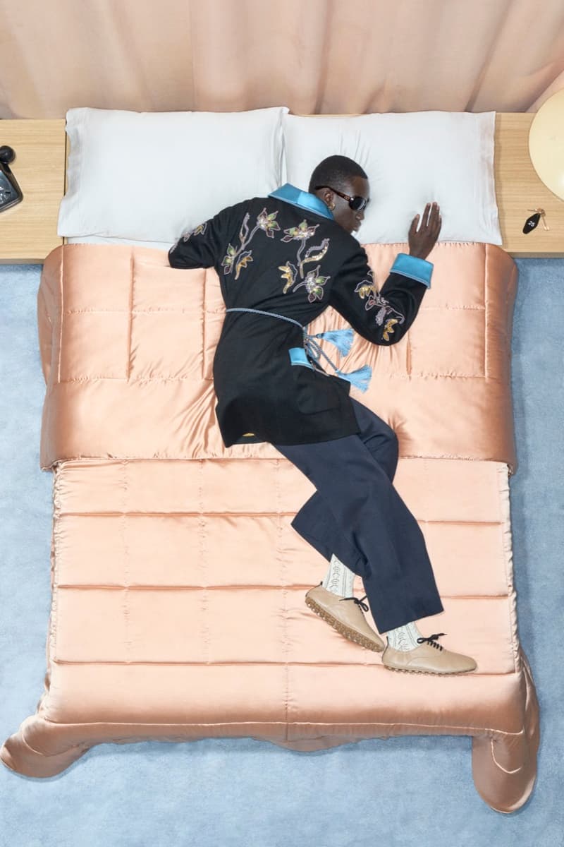 valentino, bed, models, necklaces, women, men, lying down, alessandro michele