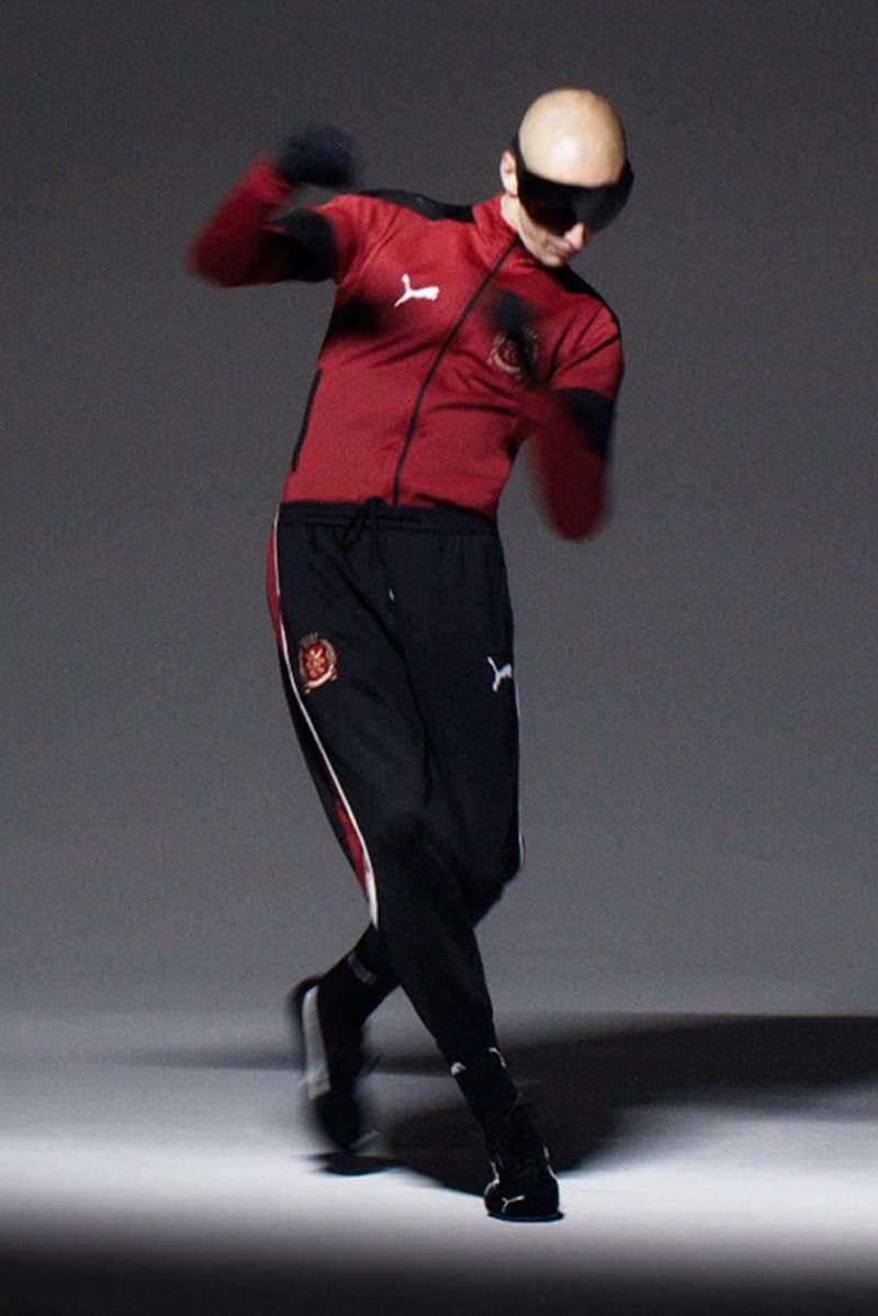 balenciaga, puma, speedcat ballerina, track jackets, pants, logo, runway show