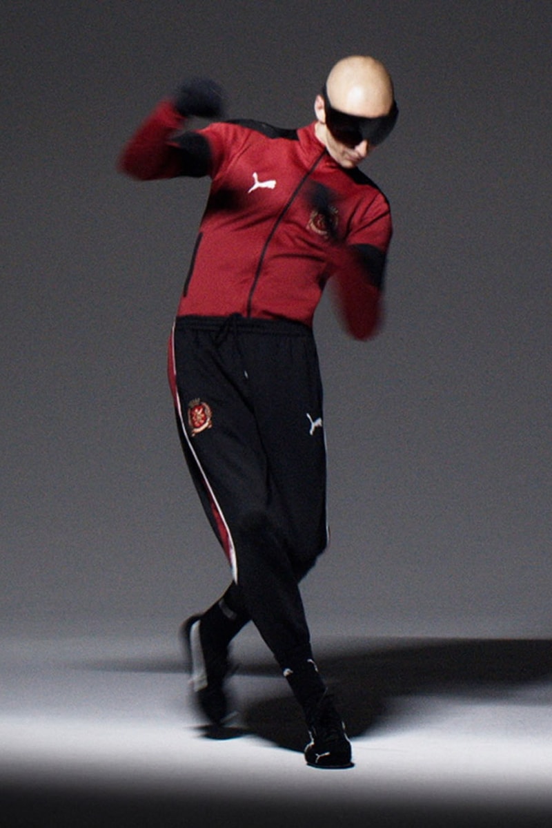 balenciaga, puma, speedcat ballerina, track jackets, pants, logo, runway show