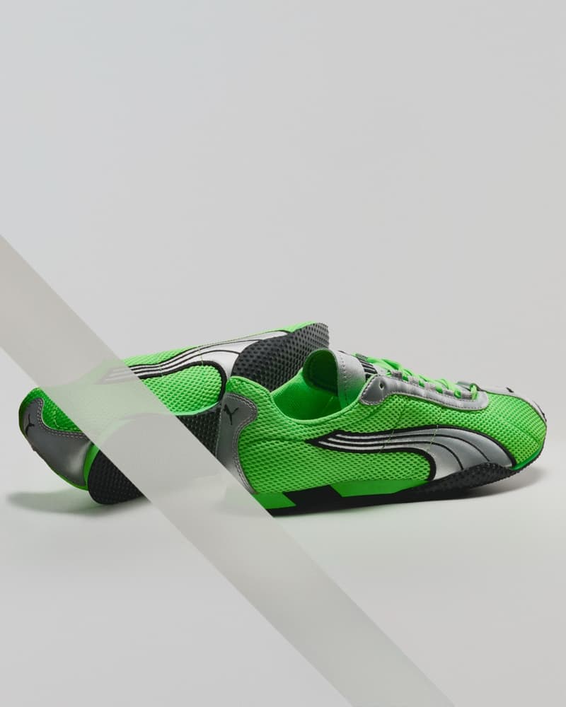 puma, h street, running sneaker, fizzy green, neon, frosted ivory, silver